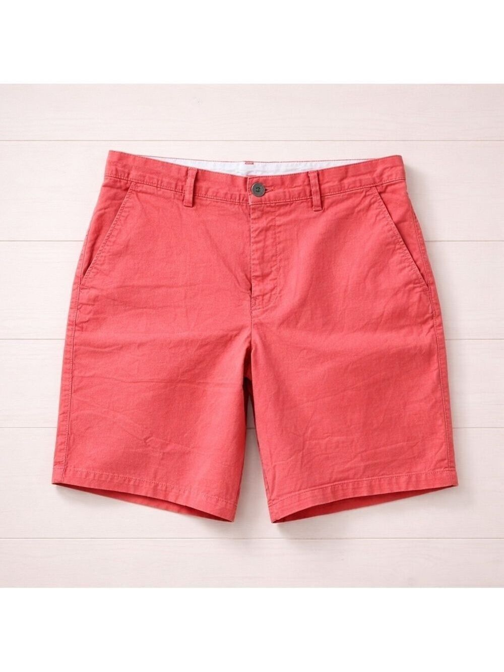 Calvin Klein Coral Chino Shorts Men’s 31 Flat Front 9” Inseam